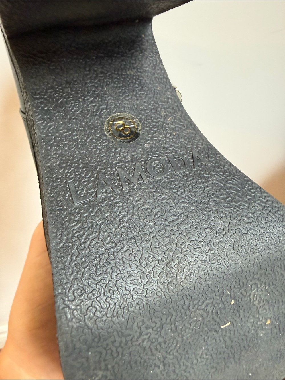 Black Platform Block Heel Ankle Boot - Picture 5 of 6